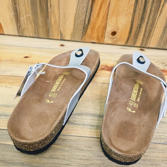 Birkenstock Gizeh  Silver Metallic Sandals NWT!  Size EU 39 US 9 - Picture 4 of 7